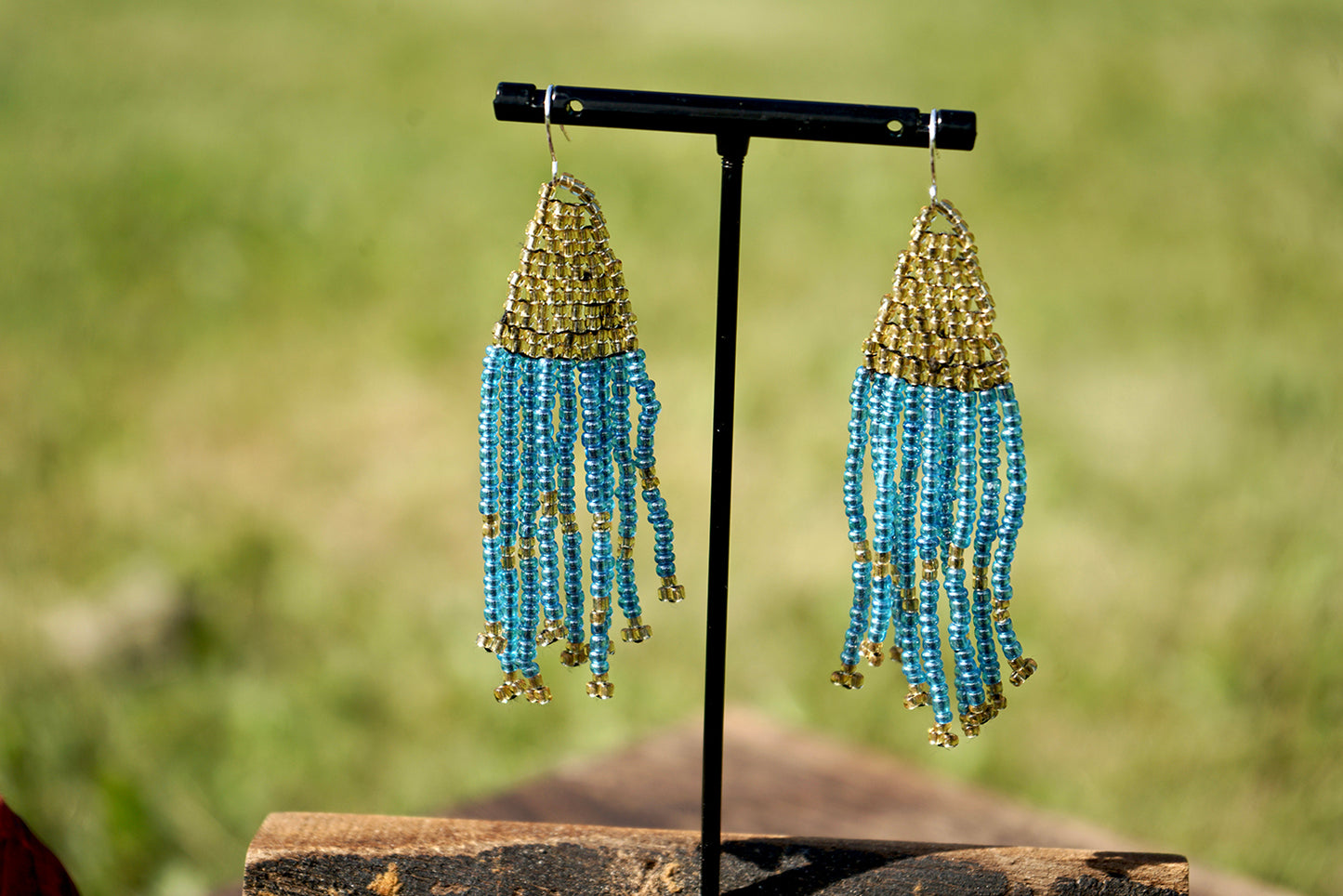 Courageous   Fringe   Gold/Light Blue